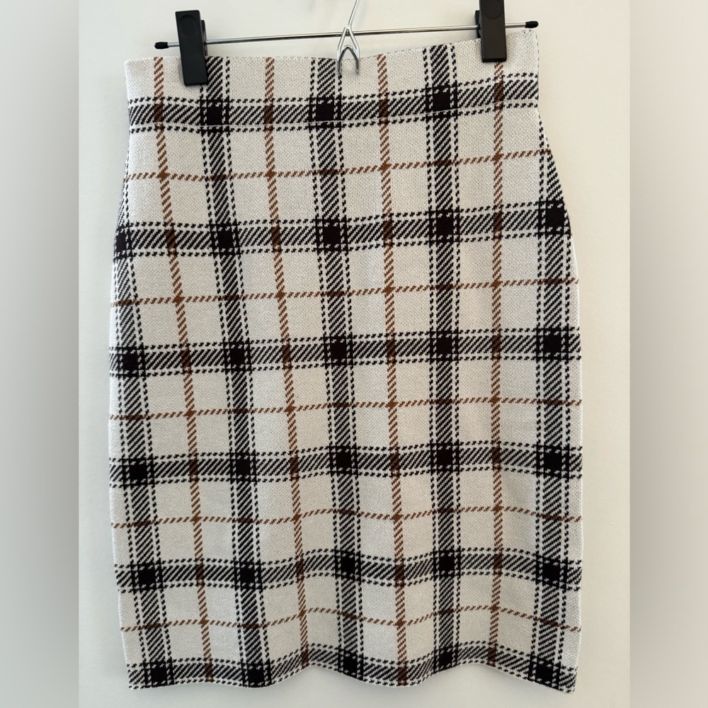 Ann Taylor Factory Black and Brown Pencil Skirt, SP